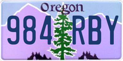OR license plate 984RBY