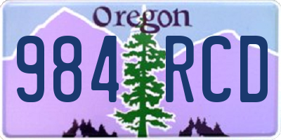 OR license plate 984RCD