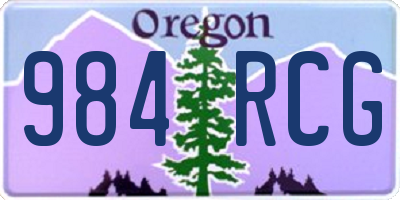 OR license plate 984RCG