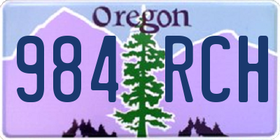 OR license plate 984RCH