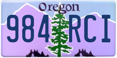 OR license plate 984RCI