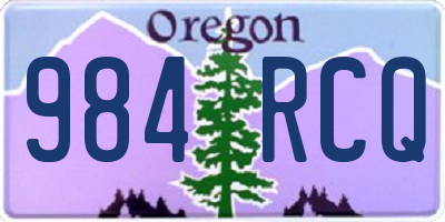 OR license plate 984RCQ