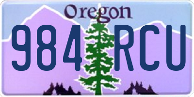 OR license plate 984RCU