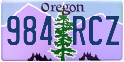 OR license plate 984RCZ