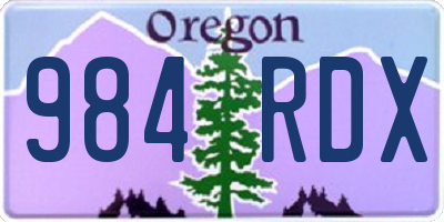 OR license plate 984RDX