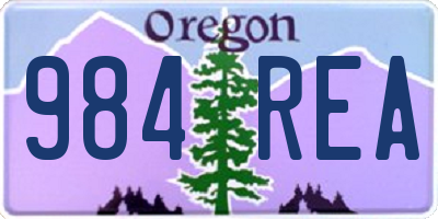 OR license plate 984REA