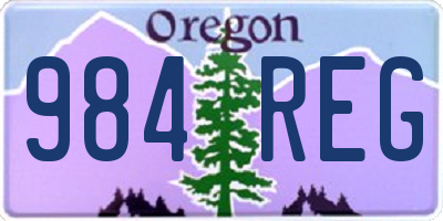 OR license plate 984REG