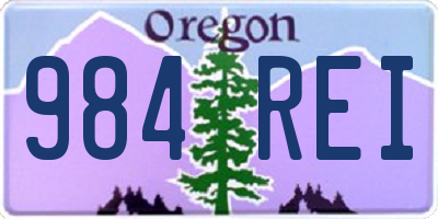OR license plate 984REI