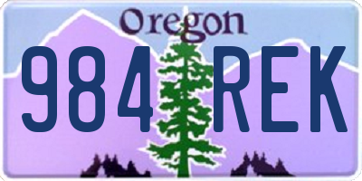OR license plate 984REK