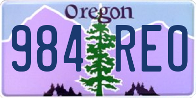 OR license plate 984REO