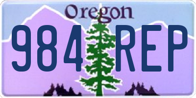 OR license plate 984REP