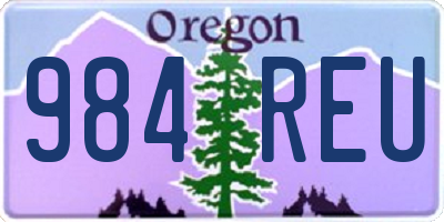 OR license plate 984REU