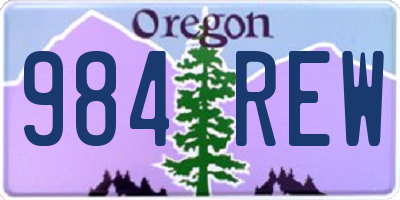 OR license plate 984REW