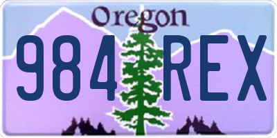 OR license plate 984REX
