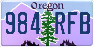 OR license plate 984RFB