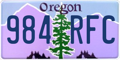 OR license plate 984RFC