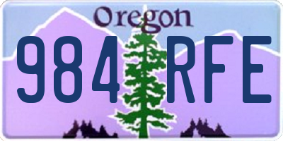 OR license plate 984RFE