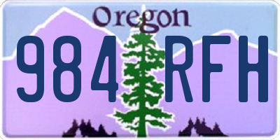 OR license plate 984RFH