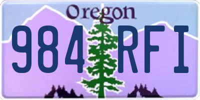 OR license plate 984RFI