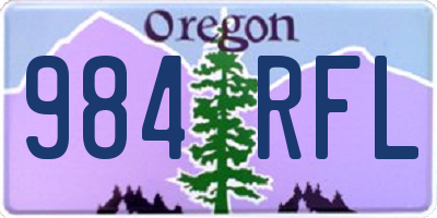 OR license plate 984RFL