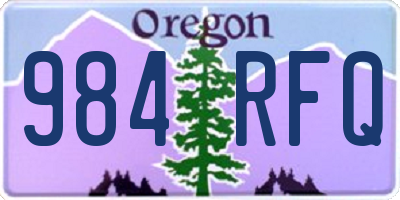 OR license plate 984RFQ