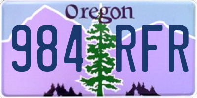 OR license plate 984RFR