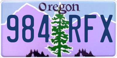 OR license plate 984RFX