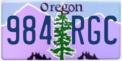 OR license plate 984RGC