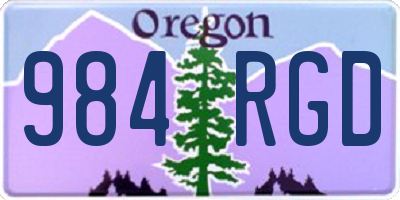 OR license plate 984RGD