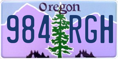 OR license plate 984RGH