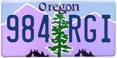 OR license plate 984RGI