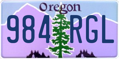 OR license plate 984RGL