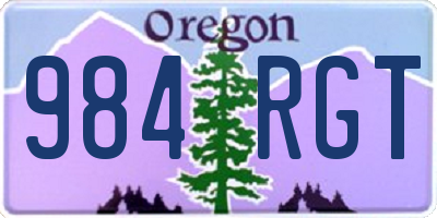 OR license plate 984RGT
