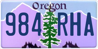 OR license plate 984RHA