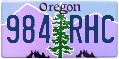OR license plate 984RHC