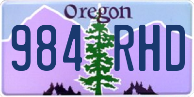 OR license plate 984RHD