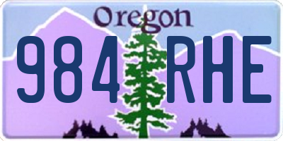 OR license plate 984RHE