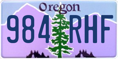 OR license plate 984RHF