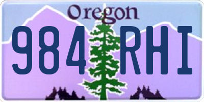 OR license plate 984RHI