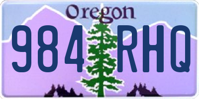 OR license plate 984RHQ