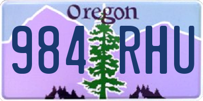 OR license plate 984RHU