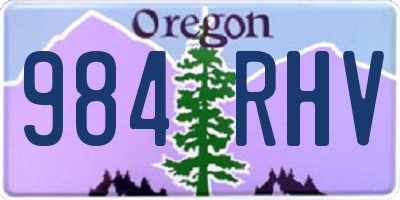 OR license plate 984RHV