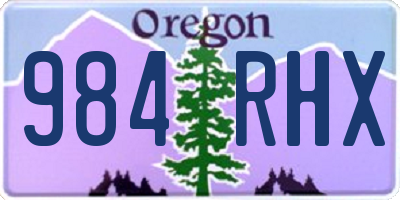 OR license plate 984RHX