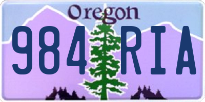 OR license plate 984RIA