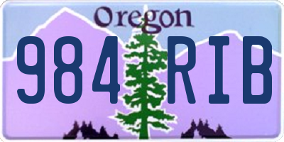 OR license plate 984RIB