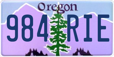 OR license plate 984RIE