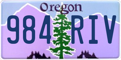 OR license plate 984RIV
