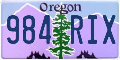 OR license plate 984RIX