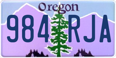 OR license plate 984RJA