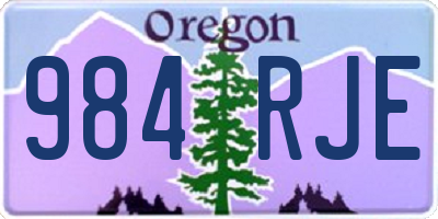 OR license plate 984RJE